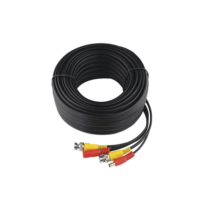 CABLE COAXIAL CONECTOR BNC Y ALIMENT, 50 M, HD (  HD-SDI, AHD )