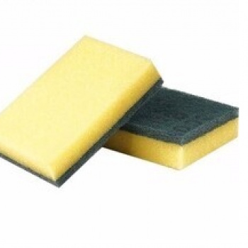 FIBRA VERDE C/ESPONJA GDE C/2 PZ FASHION CLEAN