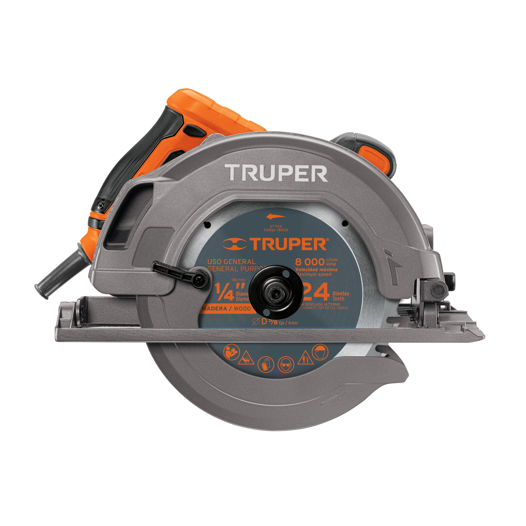 SIERRA CIRCULAR 7-1/4' 1500 W, PROFESIONAL, TRUPER