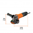 ESMERILADORA ANGULAR 4-1/2' 700 W, PROFESIONAL, TRUPER