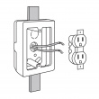 CAJA DE CONTACTOS PARA CANALETA 3' X 5', BLANCA, VOLTECK