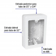 CAJA DE CONTACTOS PARA CANALETA 3' X 5', BLANCA, VOLTECK