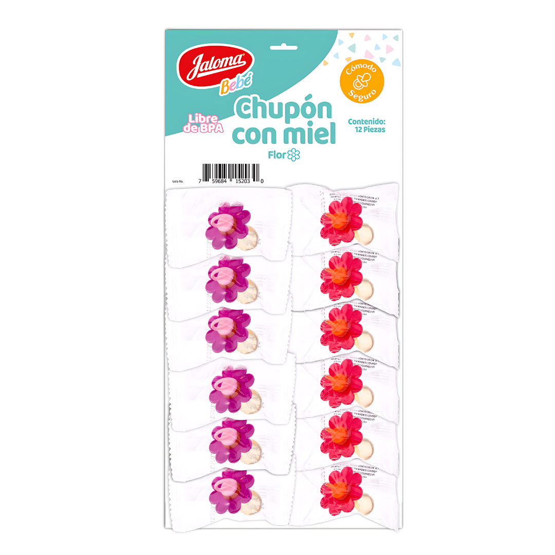 CHUPON FLORECITA JALOMA 12 PZ