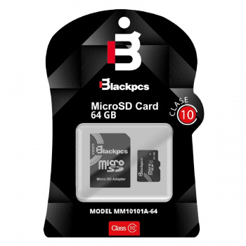 MEMORIA MICRO SD BLACKPCS CL4 8GB C/ADAPTADOR (MM4101A-8)