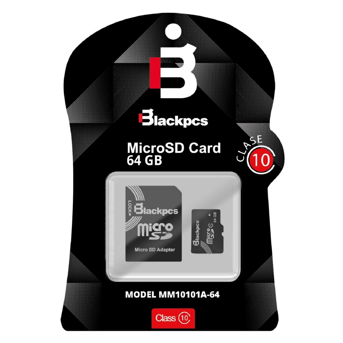 MEMORIA MICRO SD BLACKPCS CL4 8GB C/ADAPTADOR (MM4101A-8)