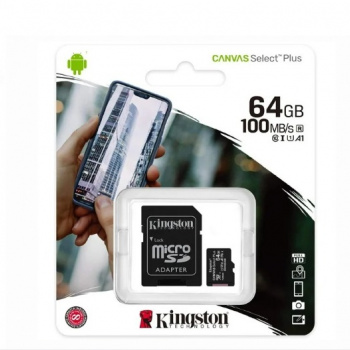 MEMORIA MICRO SDXC 100R A1 CL10 KINGSTON 64 GB (SDCS2/64GB).