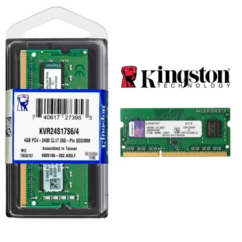 MEMORIA SODIMM DDR4 KINGSTON 4GB 2400MHZ(KVR24S17S6/4)