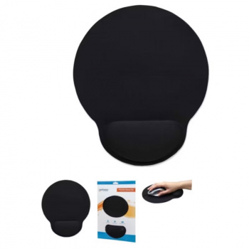 MOUSEPAD MANHATTAN TIPO GEL DESCANSA MUÑECA NEGRO 434362