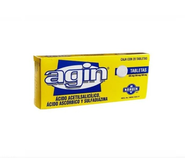 AGIN 300MG/250MG/300MG C/20 TAB