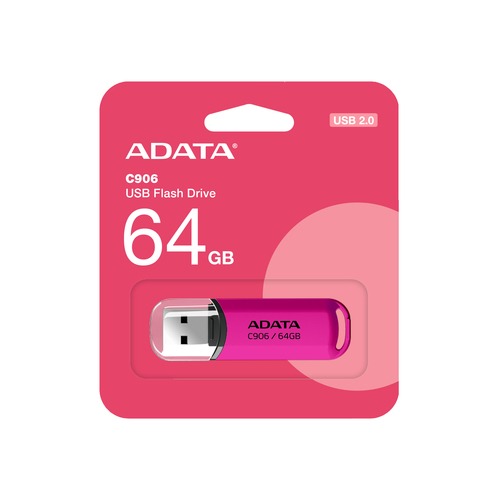 MEMORIA USB ADATA C906, ROSA, 64 GB