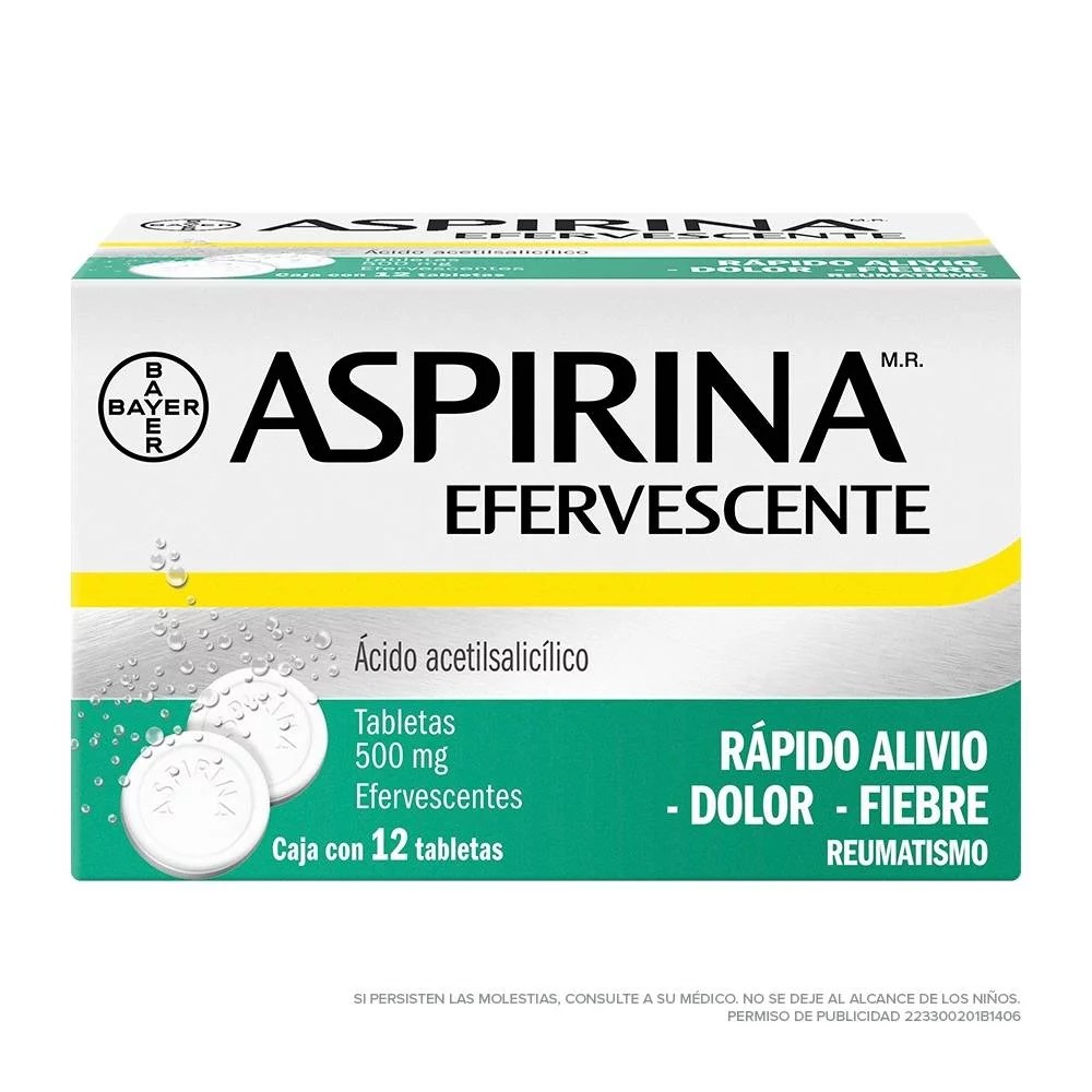 EFERVECENTE 500 MG 12 ASPIRINA TAB