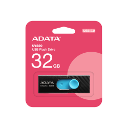MEMORIA USB 2.0ADATA UV220 32 GB COLOR NEGRO-AZUL.