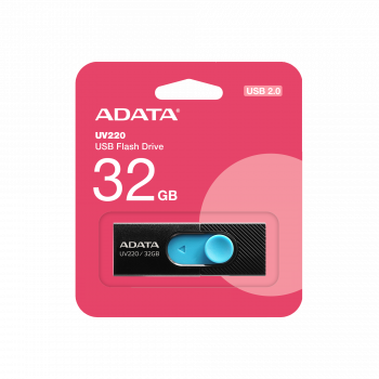 MEMORIA USB 2.0ADATA UV220 32 GB COLOR NEGRO-AZUL.