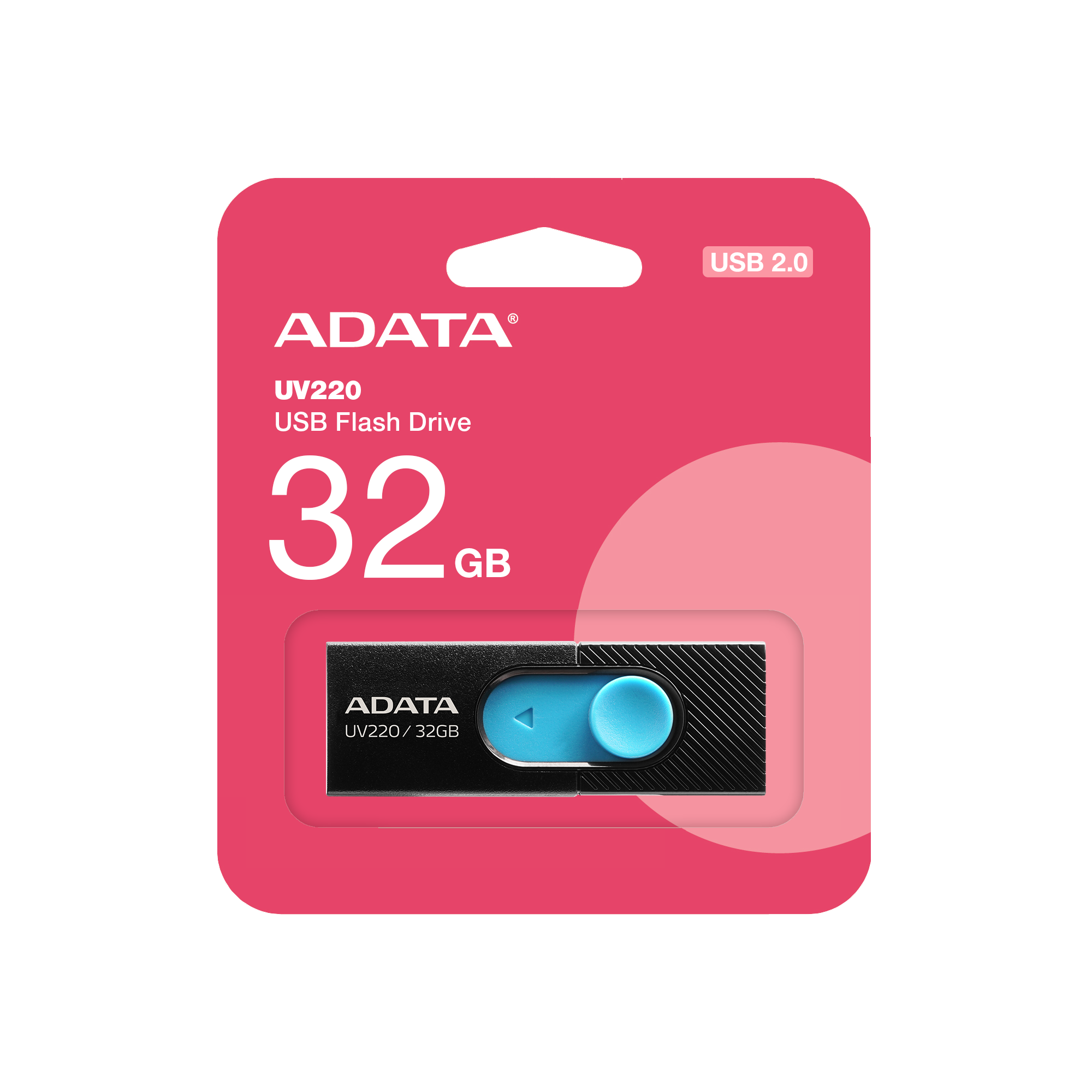 MEMORIA USB 2.0ADATA UV220 32 GB COLOR NEGRO-AZUL.