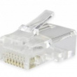 PLUG RJ45 TRANSLÚCIDO BROBOTIX 263786, CAT5E, 8 POSICIONES, BOTE CON 100 PIEZAS