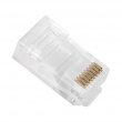 PLUGS PASS THROUGH RJ45 CAT6 SIN BLINDAJE, CHAPADO DE ORO A 30 MICRAS DURABILIDA