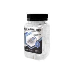 PLUGS PASS THROUGH RJ45 CAT6 SIN BLINDAJE, CHAPADO DE ORO A 30 MICRAS DURABILIDA