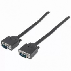 CABLE VGA HD 15 MACHO A HD 15 MACHO,LONGITUD 4.5 M, COLOR NEGRO.(312721)