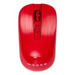 MOUSE NACEB INALAMBRICO 2.4G ROJO NA-0137R(NA-0137R)