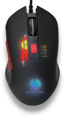 MOUSE GAMING NGM-HYDRA OPTICO RGB 6 BOTONES HASTA 3200 DPI USB 2.0 NEGRO(NGM-HY