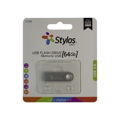 MEMORIA USB 2.0 STYLOS USB 64GB (ST100)