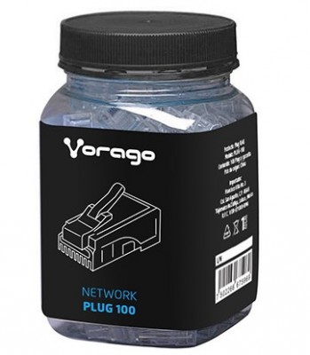 PLUGS DE RED RJ45 CAT5 VORAGO - TRANSPARENTE